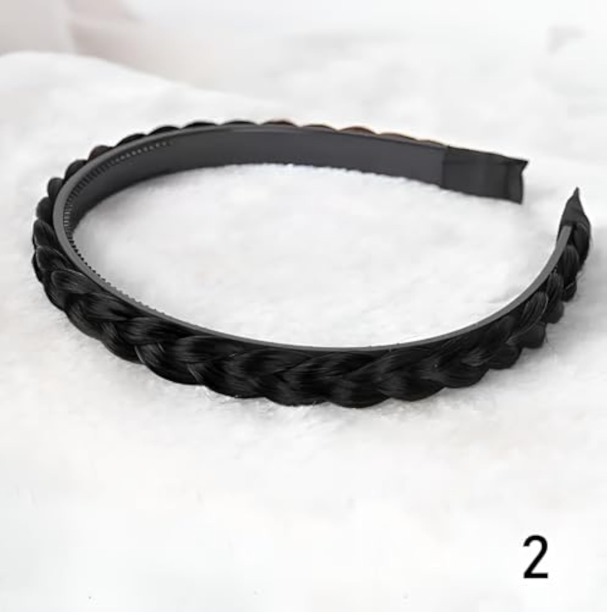 Braided Hair Headband with Teeth for Wedding & Party